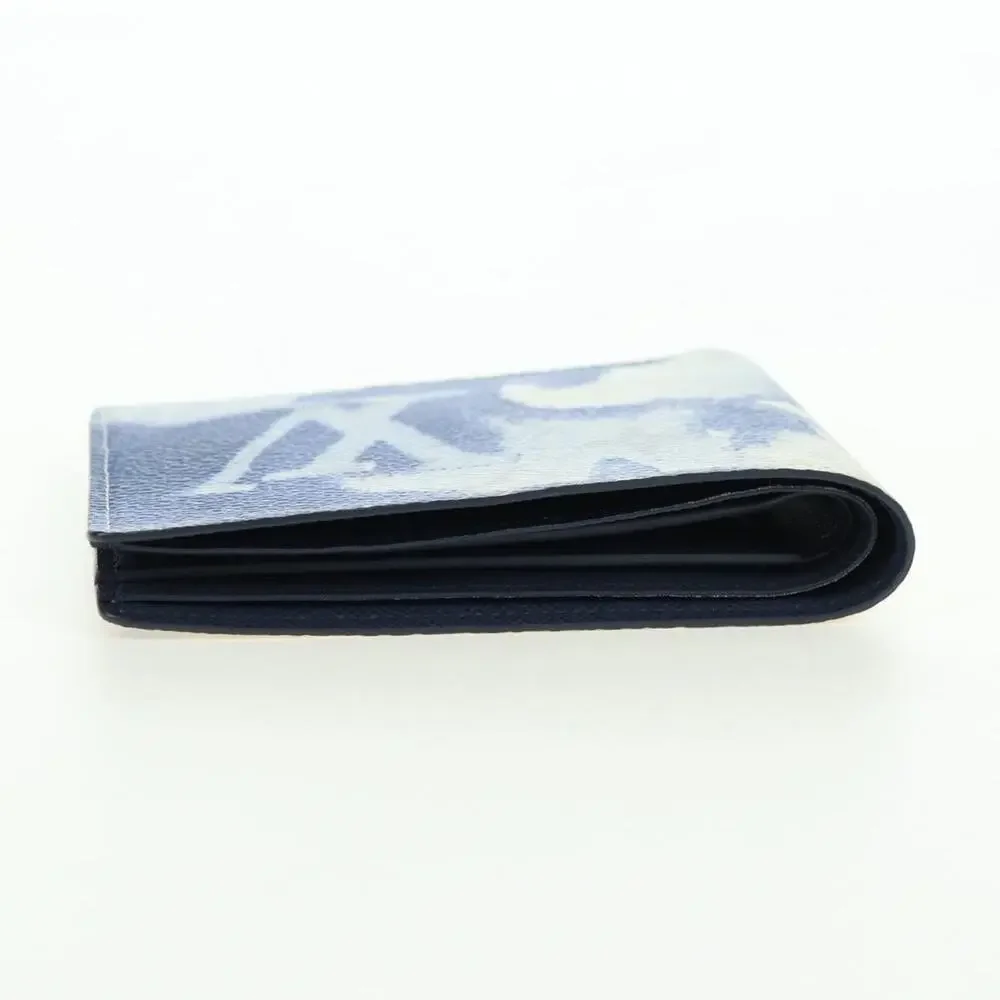 Louis Vuitton Monogram Watercolor Portefeuille Multi Ple Wallet Blue